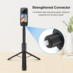 PULUZ 1.22m Retractable Invisible Selfie Stick with Tripod For Insta360 X4 / X3