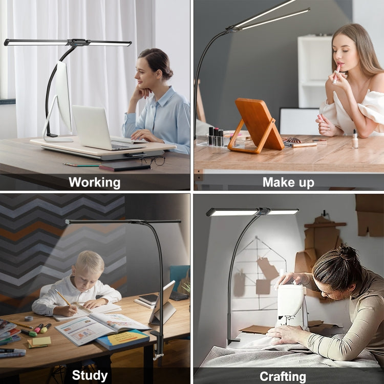 Gooseneck Tube LED Fill Light Double Head Clip Desk Lamp – Durable Build, Easy to Use