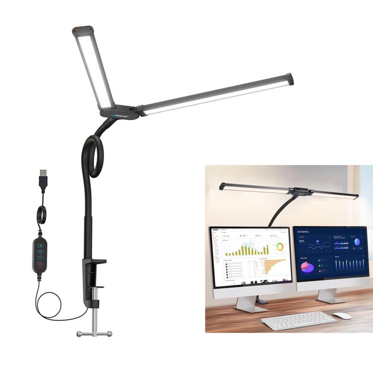 PULUZ Gooseneck Tube LED Fill Light Double Head Clip Desk Lamp Default Title