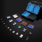 Card Reader + 22 in 1 Memory Card Case for 1Standard SIM + 2Micro-SIM + 2Nano-SIM + 3CF + 7SD + 6TF + 1CARD PIN, 22 in 1 + Card Reader – Card Slot, Data Transmission