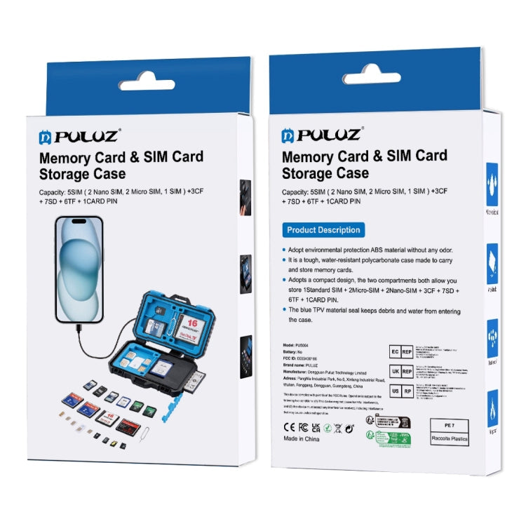 Card Reader + 22 in 1 Memory Card Case for 1Standard SIM + 2Micro-SIM + 2Nano-SIM + 3CF + 7SD + 6TF + 1CARD PIN, 22 in 1 + Card Reader – Card Slot, Data Transmission