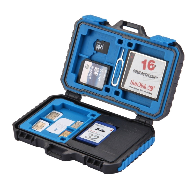 Card Reader + 22 in 1 Memory Card Case for 1Standard SIM + 2Micro-SIM + 2Nano-SIM + 3CF + 7SD + 6TF + 1CARD PIN, 22 in 1 + Card Reader – Card Slot, Data Transmission