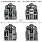 Solar Power Outdoor Portable Camera Dual Shoulders Backpack Laptop Bag, Solar Shoulders Backpack – Waterproof, Leather, TPU