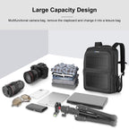 Solar Power Outdoor Portable Camera Dual Shoulders Backpack Laptop Bag, Solar Shoulders Backpack – Waterproof, Leather, TPU
