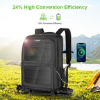 Solar Power Outdoor Portable Camera Dual Shoulders Backpack Laptop Bag, Solar Shoulders Backpack – Waterproof, Leather, TPU