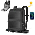 Solar Power Outdoor Portable Camera Dual Shoulders Backpack Laptop Bag, Solar Shoulders Backpack – Waterproof, Leather, TPU Solar Shoulders Backpack