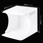 PULUZ 20cm Folding Portable 550LM Light Photo Lighting Studio Shooting Tent Box Kit with 6 Colors Backdrops (Black, White, Orange, Red, Green, Blue), Unfold Size: 24cm x 23cm x 23cm, 20cm Box, 20cm Box(US)