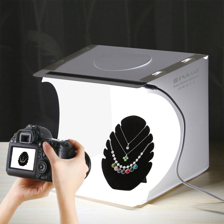 PULUZ 20cm Folding Portable 550LM Light Photo Lighting Studio Shooting Tent Box Kit with 6 Colors Backdrops (Black, White, Orange, Red, Green, Blue), Unfold Size: 24cm x 23cm x 23cm, 20cm Box, 20cm Box(US)