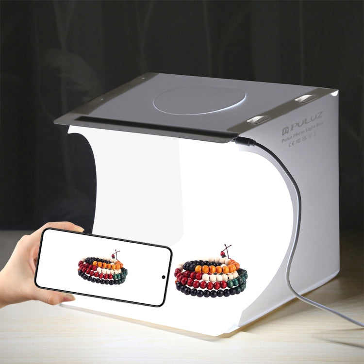 PULUZ 20cm Folding Portable 550LM Light Photo Lighting Studio Shooting Tent Box Kit with 6 Colors Backdrops (Black, White, Orange, Red, Green, Blue), Unfold Size: 24cm x 23cm x 23cm, 20cm Box, 20cm Box(US)