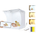 PULUZ 23cm Ring LED Panel Folding Portable Light Photo Lighting Studio Shooting Tent Box Kit with 6 Colors Backdrops (Black, White, Yellow, Red, Green, Blue), Unfold Size: 24cm x 23cm x 23cm, 23cm Ring LED Panel 23cm Ring LED Panel White