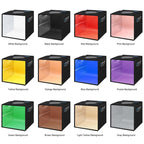 25cm Folding Portable Ring Light Photo Lighting Studio Shooting Tent Box with 12 Colors Backdrops, Size: 25cm x 25cm x 25cm, 25cm High CRI Box – Durable Build, Easy to Use