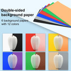 25cm Folding Portable Ring Light Photo Lighting Studio Shooting Tent Box with 12 Colors Backdrops, Size: 25cm x 25cm x 25cm, 25cm High CRI Box – Durable Build, Easy to Use