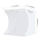 PULUZ 30cm Folding Portable Ring Light Board Photo Lighting Studio Shooting Tent Box Kit with 6 Colors Backdrops (Black, White, Yellow, Red, Green, Blue), Unfold Size: 31cm x 31cm x 32cm, 30cm Box