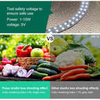 PULUZ 30cm Folding Ring Light Photo Lighting Studio Shooting Tent Box Kit with 6 Colors Black / White / Orange / Red / Green / Blue Backdrops, 30cm Box Black