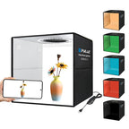 PULUZ 30cm Folding Ring Light Photo Lighting Studio Shooting Tent Box Kit with 6 Colors Black / White / Orange / Red / Green / Blue Backdrops, 30cm Box Black 30cm Box Black PU5032B
