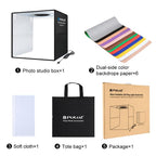 PULUZ 40cm Folding Portable Ring Light USB Photo Lighting Studio Shooting Tent Box with 6 x Dual-side Color Backdrops, Size: 40cm x 40cm x 40cm, 40cm