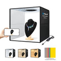 PULUZ 40cm Folding Portable Ring Light USB Photo Lighting Studio Shooting Tent Box with 6 x Dual-side Color Backdrops, Size: 40cm x 40cm x 40cm, 40cm 40cm Black