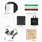 40cm Folding 72W 5500K Studio Shooting Tent Soft Box Photography Lighting Kit with 4 Colors (Black, Orange, White, Green) Backdrops, 40cm Folding 72W(AU Plug), 40cm Folding 72W(EU Plug), 40cm Folding 72W(UK Plug), 40cm Folding 72W(US Plug) –...