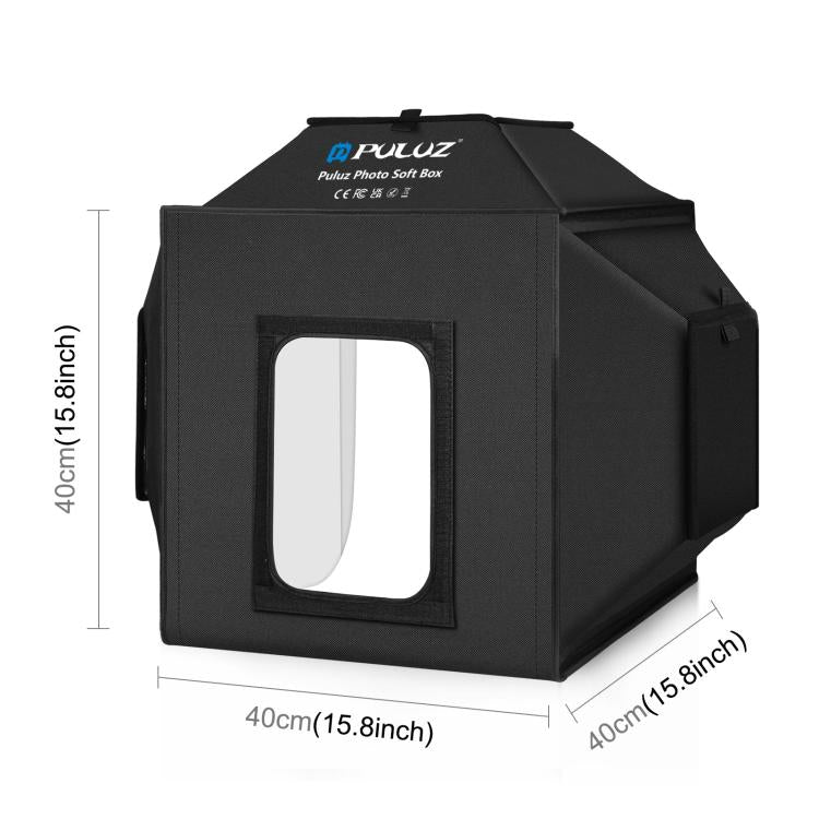 40cm Folding 72W 5500K Studio Shooting Tent Soft Box Photography Lighting Kit with 4 Colors (Black, Orange, White, Green) Backdrops, 40cm Folding 72W(AU Plug), 40cm Folding 72W(EU Plug), 40cm Folding 72W(UK Plug), 40cm Folding 72W(US Plug) –...