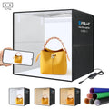 PULUZ 50cm Folding Portable Ring Light PD30W Quick Charge USB Photo Lighting Studio Shooting Tent Box with 6 x Dual-Side Backdrops, Size: 50cm x 50cm x 50cm EU Plug