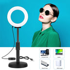 4.7 inch 12cm Curved Surface USB White Light LED Ring Selfie Beauty Vlogging Photography Video Lights, 4.7 inch – Durable Build, Easy to Use