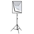 PULUZ 50x70cm Studio Softbox + 2m Tripod Mount + 4 x 220V E27 20W 5700K White Light LED Light Bulb Photography Lighting Kit, 4 x Bulb EU Plug, 4 x Bulb US Plug