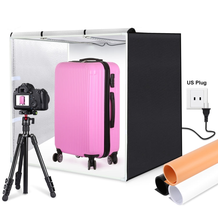 PULUZ 80cm Folding Portable 72W White Light Photo Lighting Studio Shooting Tent Box Kit with 3 Colors Black / White / Orange Backdrops, 80cm Box(US), 80cm Box(EU), 80cm Box(AU), 80cm Box(UK) 80cm Box(US) US Plug