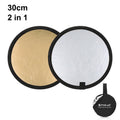 PULUZ 30cm 2 in 1 Silver / Gold Folding Photo Studio Reflector Board, 30cm Reflector 30cm Reflector