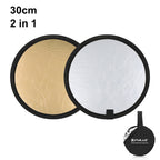 PULUZ 30cm 2 in 1 Silver / Gold Folding Photo Studio Reflector Board, 30cm Reflector 30cm Reflector