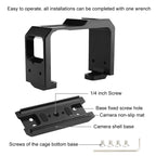 Aluminum alloy Frame Mount Protective Case Cage with Cold Shoe Base Slot & Tripod Base Adapter for Insta360 One R – Aluminum Alloy, For Insta 360 One R Frame Cage(B), For Insta 360 One R Frame Cage(R)