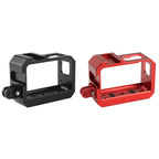 Aluminum alloy Frame Mount Protective Case Cage with Cold Shoe Base Slot & Tripod Base Adapter for Insta360 One R – Aluminum Alloy, For Insta 360 One R Frame Cage(B), For Insta 360 One R Frame Cage(R)