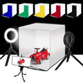 PULUZ 30cm Folding Portable Ring Light Photo Lighting Studio Shooting Tent Box Kit with 6 Colors Backdrops (Black, White, Yellow, Red, Green, Blue), Unfold Size: 31cm x 31cm x 32cm, 30cm Box Kit 30cm Box Kit