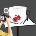 PULUZ 30cm Folding Portable Ring Light Photo Lighting Studio Shooting Tent Box Kit with 6 Colors Backdrops (Black, White, Yellow, Red, Green, Blue), Unfold Size: 31cm x 31cm x 32cm, 30cm Box Kit