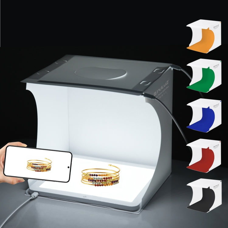 PULUZ Mini LED Photography Shadowless Light Lamp Panel Pad + Studio Shooting Tent Box, Acrylic Material, 20cm x 20cm Effective Area, 20cm(2 LED) + Shadowless Light 20cm(2 LED) + Shadowless Light PU5137