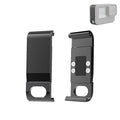 PULUZ Metal Battery Side Interface Cover for GoPro HERO13 Black /12 Black /11 Black /10 Black /9 Black, Metal Plastic Side Cover Metal Plastic Side Cover Black