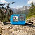 PULUZ for GoPro HERO12 Black /11 Black /10 Black /9 Black Silicone Protective Case Cover with Wrist Strap & Lens Cover, For GoPro HERO9 Black For GoPro HERO9 Black Blue