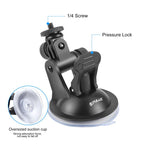 Car Suction Cup Mount with Screw & Tripod Mount Adapter & Storage Bag for GoPro, Insta360, DJI and Other Action Cameras, Sucker Mount – Durable Build, Easy to Use