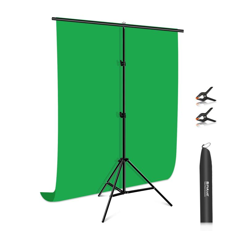 PULUZ 1x2m T-Shape Photo Studio Background Support Stand Backdrop Crossbar Bracket Kit with Clips, 1 x 2m Bracket Kit 1 x 2m Bracket Kit