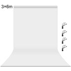 3m x 6m Photography Background Thickness Photo Studio Background Cloth Backdrop, 3m x 6m, 3 x 6m – Durable Build, Easy to Use 3m x 6m White