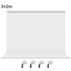 PULUZ 3m x 2m Photography Background Thickness Photo Studio Background Cloth Backdrop, 3m x 2m, 3 x 2m 3m x 2m White