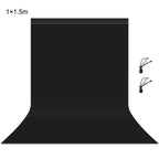 PULUZ 1m x 1.5m Photography Background Photo Studio Background Cloth Backdrop, 1m x 1.5m, 1 x 1.5m 1m x 1.5m Black