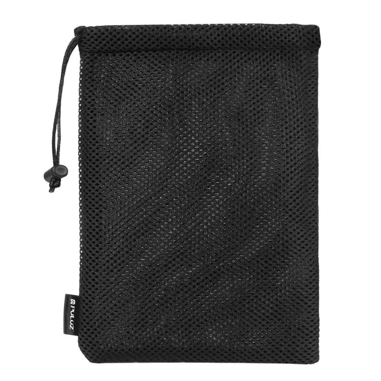 PULUZ Storage Bag with Stay Cord for GoPro, Insta360, DJI and Other Action Cameras Accessories, Flannel Bag, Size: 24.5cm x 20.5cm, Nylon Mesh Bag, Size: 21.5cm x 15.5cm Nylon Mesh Bag, Size: 21.5cm x 15.5cm Black