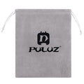 PULUZ Storage Bag with Stay Cord for GoPro, Insta360, DJI and Other Action Cameras Accessories, Flannel Bag, Size: 24.5cm x 20.5cm, Nylon Mesh Bag, Size: 21.5cm x 15.5cm Flannel Bag, Size: 24.5cm x 20.5cm Grey
