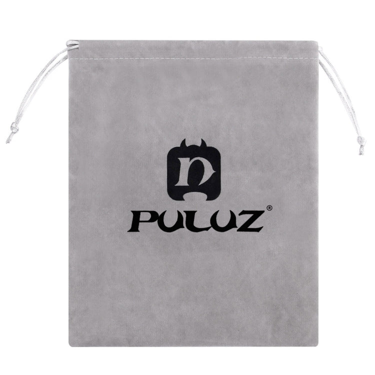 PULUZ Storage Bag with Stay Cord for GoPro, Insta360, DJI and Other Action Cameras Accessories, Flannel Bag, Size: 24.5cm x 20.5cm, Nylon Mesh Bag, Size: 21.5cm x 15.5cm Flannel Bag, Size: 24.5cm x 20.5cm Grey