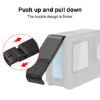 for GoPro HERO12 Black /11 Black /10 Black /9 Black Silicone Protective Case + POM Side Interface Cover with Wrist Strap & Lens Cover – Durable Build, Easy to Use, For GoPro HERO12 Black Silicone Case + Side Cover