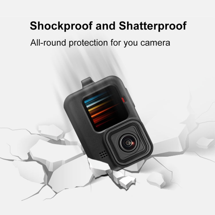 for GoPro HERO12 Black /11 Black /10 Black /9 Black Silicone Protective Case + POM Side Interface Cover with Wrist Strap & Lens Cover – Durable Build, Easy to Use, For GoPro HERO12 Black Silicone Case + Side Cover