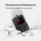 for GoPro HERO12 Black /11 Black /10 Black /9 Black Silicone Protective Case + POM Side Interface Cover with Wrist Strap & Lens Cover – Durable Build, Easy to Use, For GoPro HERO12 Black Silicone Case + Side Cover