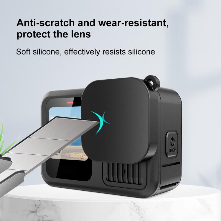 for GoPro HERO13 Black /12 Black /11 Black /10 Black /9 Black Soft TPU Rubber Scratch-resistant Camera Lens Protective Cap Cover – TPU, For GoPro HERO12 Black Lens Cap