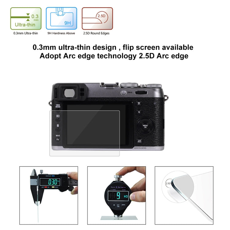 2.5D 9H Tempered Glass Film for Fujifilm X100T, Compatible with Fujifilm XE2 / XE2S / X100F, X100T Protector – Tempered Glass, Screen Protector