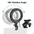 PULUZ 6.2 inch 16cm Ring Selfie Light 3 Modes USB Dimmable Dual Color Temperature LED Curved Vlogging Photography Video Lights with Monitor Clip Holder, 6.2 inch Light+Clip